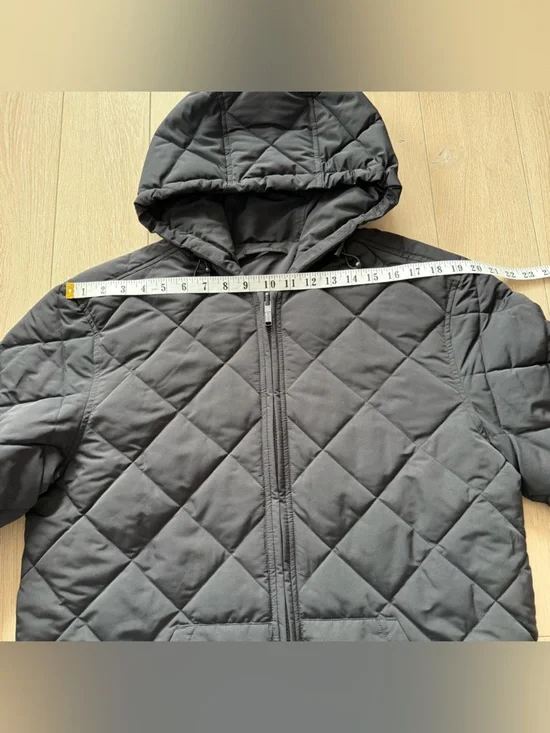 Frank & Oak Men's Skyline Reversible Hooded Quilted Black Puffer Jacket - Picture 12 of 16